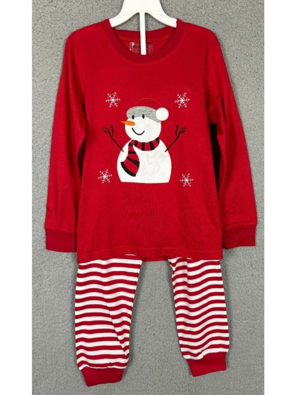 HILEELANG Kids (Unisex) Christmas Snow Man Pajamas Red Size 5/6 Red New With Tag